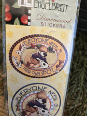 Mary Englebreit ME Dimensional Stickers Everyone Needs Their Own Spot Boy & Dog