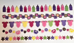 RECOLLECTIONS 12″ Die-cut Vellum Borders – BABY THINGS – 20 pcs