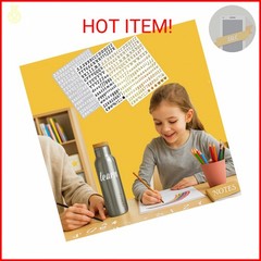 0.5 inch Small Letter Sticker, White Vinyl Self Adhesive Alphabet Number Sticker