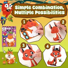 Cute Animal Stickers for Kids – 100 Reusable Sheets