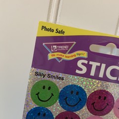 Vintage Trend Enterprises Sparkle Super Spots Stickers Silly Smiles New Sealed