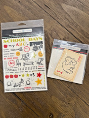 October Afternoon: «Schoolhouse» 1,2,3’s – 8×8 Paper Pads + Embellishments