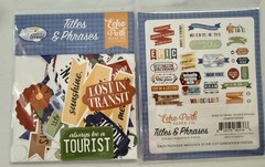 Echo Park Paper BORN TO TRAVEL Titles & Phrases Pieces~NICE~Quick Ship!