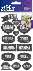 Family Labels Mom Dad Brother Sister Son Daughter Aunt Uncle Cousin Stickers