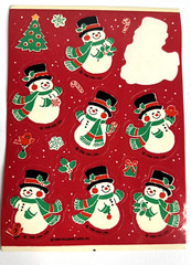 Vintage Christmas Stickers Lot Hallmark & American Greetings Santa Elves USA 80s
