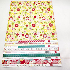 Echo Park Scrapbook Paper Lot 12×12 Sweet Girl By Lori Whitlock 5 Sheets