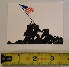 Raising the Flag on Iwo Jima Stickers Lot of 3 Vend Mach Decal American USA Flag