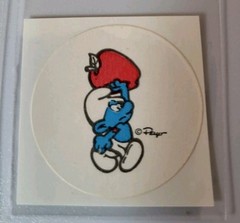 Vintage 80s Smurf Apple Scratch Sniff Smelly Stickers 1983 Wallace Berrie Canada