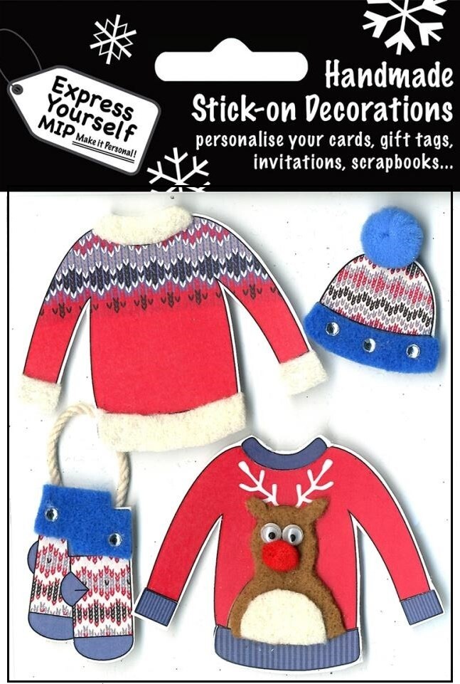 Christmas Sweaters, 3D scrapbook stickers – Express Yourself XDIYT209