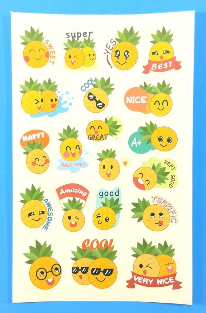 Pineapple Scented Scratch & Sniff Sticker Sheet