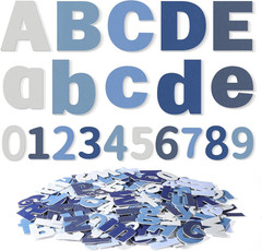 310 Pieces Felt Letter Stickers with Numbers for Bulletin Board Classroom (Rainb