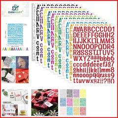 1512 Letter Stickers 12 Sheets Alphabet Stickers Vinyl Self-Adhesive Number A…