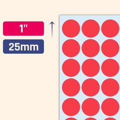 Red Dot Stickers 1 Inch Round Self-Adhesive Labels 1000 Count
