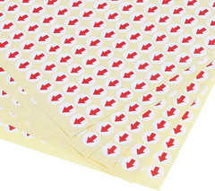 Small Arrow Stickers 0.4″ Dia, 15 Sheet Self Adhesive round Product Inspection D