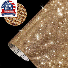 New 12*20Cm Self-Adhesive Rhinestone Sticker Sheet Glitter Trim Applique Crystal