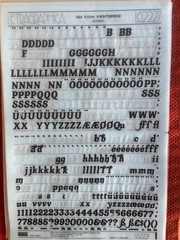 SEVEN (7) Letraset INSTANT LETTERING Transfer Letters Knightsbridge 48pt NICE 2