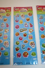 New 2013 Moose Unique Puffy Stickers SHOPKINS Food Items 3 Sheets 72 Pieces