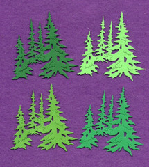 PINE TREES # 9 die cuts scrapbook cards