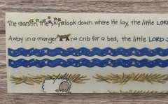 Christmas Nativity Kids Away Manger Adore Him MAMBI 11.25” Border Stickers NEW
