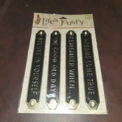K&Company Lifes Journey Metal Art Scrapbooking Embellishments Lot of 8 Packs