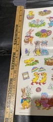 Vintage 1985 Scholastic Easter Holiday Stickers 1 Sheet. Bunny’s Eggs 16×11