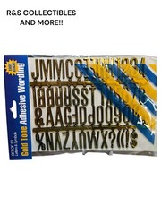 3 Packs Of 53 Gold Tone adhesive Wording & 2 packs of Inspirational Magnets ￼