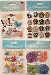 JOLEE’S BOUTIQUE K&Company Lot Of 8 Dimensional Scrapbooking Stickers ANIMALS
