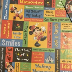 Disney 12″ X 12″ Scrap Book 155 Stickers, 10 Papers New