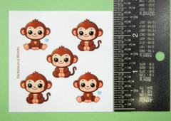 Cute Monkeys Mini Sticker Sheet