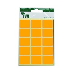OBLONG STICKY LABELS 19 x 25mm FLUORESCENT ORANGE SELF ADHESIVE STICKERS