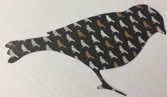 CHALK IT NOW,PATTERN & BLACK BIRD Cardstock Die-Cuts(22pc)K&Company •Garden•Crow