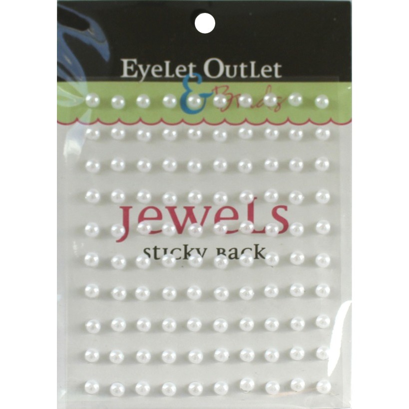 Bling Self-Adhesive Pearls 5mm 100/Pkg White