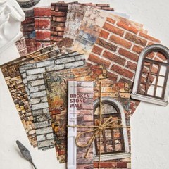 21Pcs Vintage Scrapbook Paper Journal Planner Supplies Decorative Craft Collage
