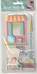 Jolee’s Day at the Beach 3-D stickers BEACH HOUSE Theme 66698 Fast FREE Ship!