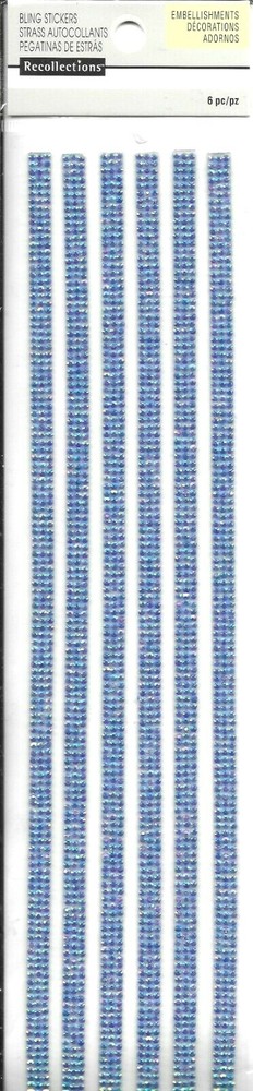 BORDERS Blue Sky Gems Rhinestones Bling Adhesive Gems Recollections 12″ Stickers