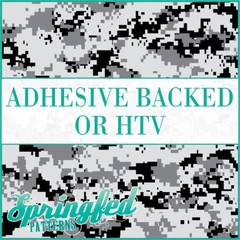 Digital CAMO Pattern in Grey & Black Adhesive Vinyl or HTV Heat Transfer Vinyl