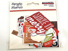 SIMPLE STORIES MAKE IT MERRY BITS & PIECES 61 PIECES