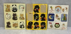 Vintage 1970s 1980s Sticker Lot Smurfs Care Bears Unicorns Hallmark Puffy