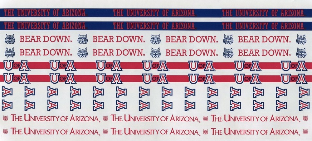 University of Arizona Wildcats NCAA Border Scrapbook Stickers 12″