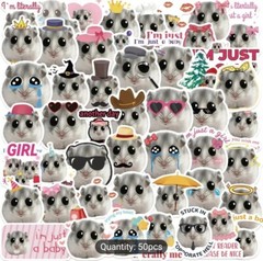 50 Cute Hamster Meme Stickers – Gerbil Guinea Pig