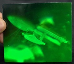 VTG Polaroid 3-D 90’s Holograms Prototypes STAR TREK Enterprise NCC-1701 3×3.5″