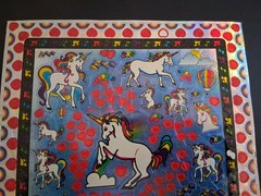 Vintage Stickers Unicorns Rainbow Hearts Prism Sticker Sheet VTG 90s PLS READ