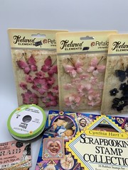 Lot 3 pkg 2.5″ Petaloo Textured Floral Burlap Flowers “Read Description”