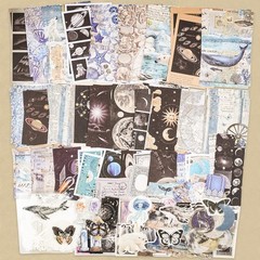 Knaid 200 Piece Vintage Ephemera Bundle – Paper & Sticker Kit 200, Multicolor