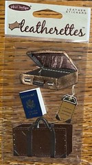RARE Jolees Mini Leatherettes Vacation Passport Baggage Luggage Tag Scrapbook