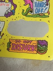 90’s Vintage Post-it Removable Sticker Sheet Monsters Do Not Disturb Beware 1990