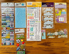 Mixed Lot of 39 Scrapbook Assorted Embellishments + 4 Provo Craft Scissors