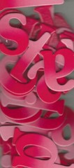 CASTAWAY RED SUNSET CHIPBOARD LI’L DAVIS DESIGNS 40 PCS RED WITH WHITE