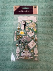 Sticko Wedding Day Theme 33 Pieces Scrapbook Stickers Crafts New