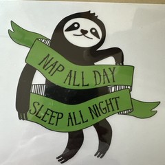 4 units-Crafter’s Square Sloth Nap All Day Sleep All Night Rub-On Transfers New